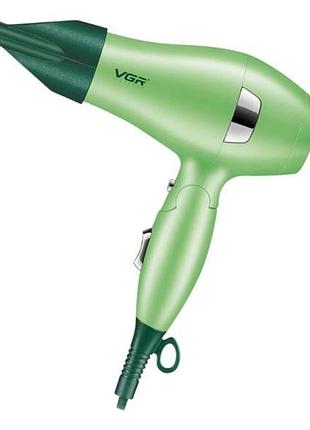 Фен складаний з насадкою концентратором 1000вт vgr v-432 green салатовий
