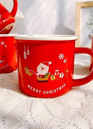 Кружка новогодняя merry christmas 2 14595 350 мл красная