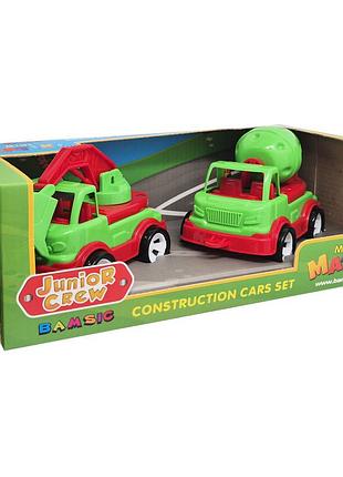 Игровой набор бетономешалка и экскаватор "mini matiki" 002/14bms(green) подвижные элементы