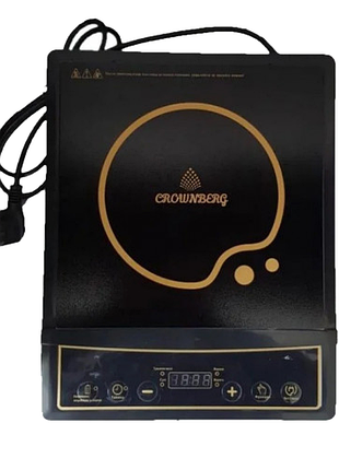 Индукционная плита crownberg cb 1323 2000 вт черная