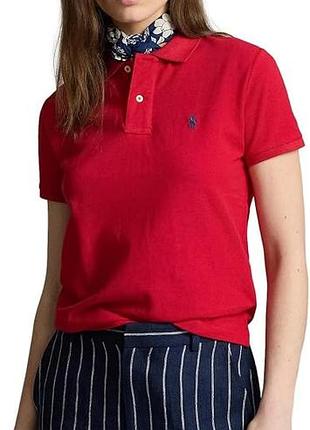Преміальна жіноча футболка поло ральф лорен polo ralph lauren the skinny polo, m, оригінал