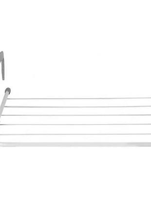 Сушарка для одягу на батарею 4068 см знімна fold clothes shelf сіра
