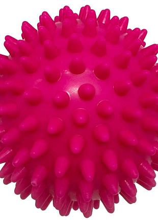 Мяч массажный ms 2096-2(pink) размер 7,5 см, розовый