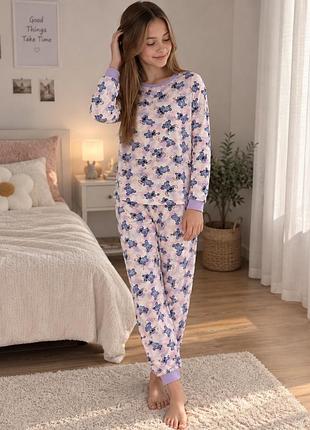 Піжама primark disney stitch 12–13 років 152–158 см плюшева домашній костюм ідеальний стан