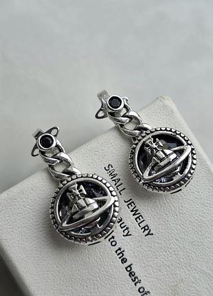 Сережки vivienne westwood crystal swing orb