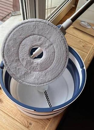 Комплект для уборки ведро со шваброй автоматическое mop bucket and1472 белое с серым
