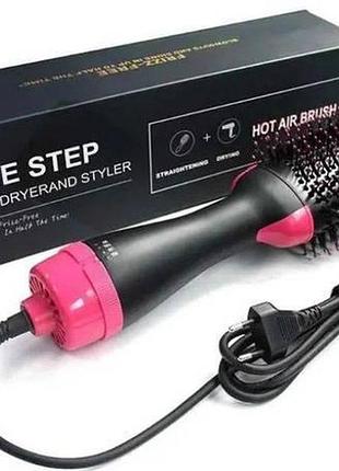 Фен - щётка для волос one step hair dryer and styler 3 в 1 черная