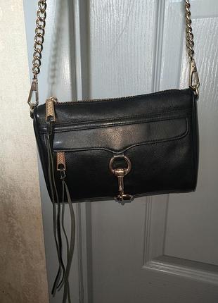 Кожаная сумка-кроссбоди rebecca minkoff mini m.a.c. (оригінал)