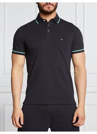 Новая темно синяя футболка поло томми хилфигер tommy hilfiger the 1985 polo, m, оригинал