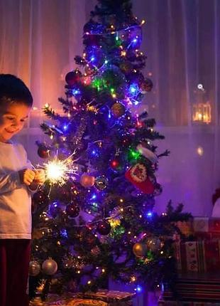 Гирлянда линейная внутренняя 100led 220v light belt mix 4455 and 104-20 прозрачный провод,мультиколор