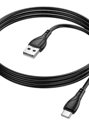Кабель для заряджання 15w usb borofone bx121 usb-type-c 3a 1м чорний