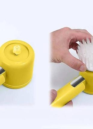 Щетка для уборки и мытья аккумуляторная folding cleaning brush желтая