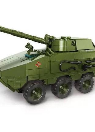 Конструктор бронированный танк 342 детали across the battlefield