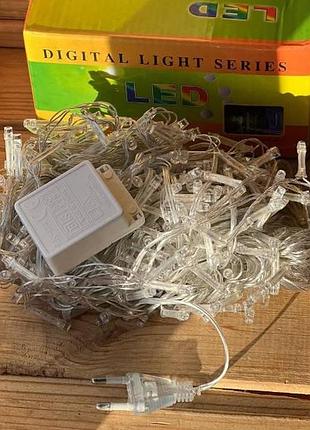 Гирлянда линейная внутренняя 25м 500led 4521 and 53-5 прозрачный провод, синий свет