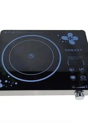 Плита инфракрасная на одну конфорку 2200вт sokany sk-3568 черная