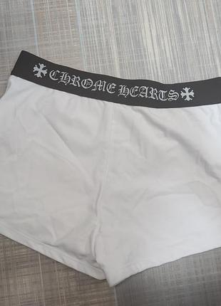 Шорти chrome hearts білі 2
