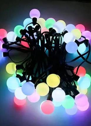 Гирлянда линейная внутренняя шарики 10m 510led usb and 93-5 черный провод, мультиколор