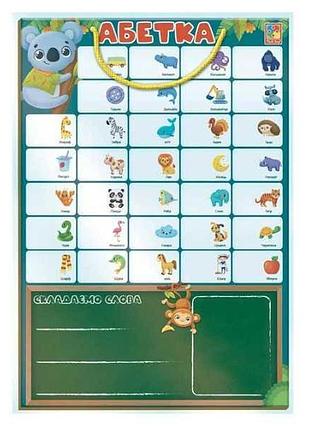 Алфавіт магнітний розвиваючий 55 предметів vladi toys