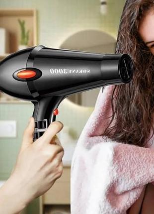 Фен для сушіння волосся 3000 вт sokany sk-3001-hd чорний
