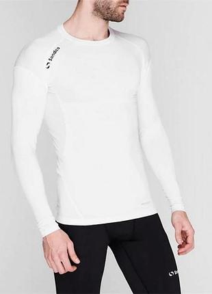 Белая компрессионная термокофта лонгслив сондико sondico core base layer, s, оригинал