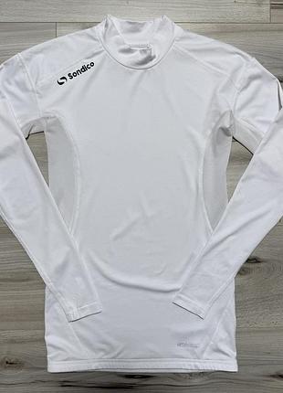 Белая компрессионная термокофта лонгслив сондико sondico core base layer, s, оригинал 3
