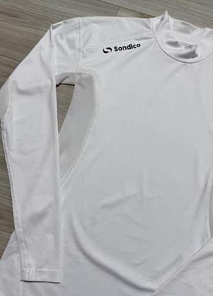 Белая компрессионная термокофта лонгслив сондико sondico core base layer, s, оригинал 5