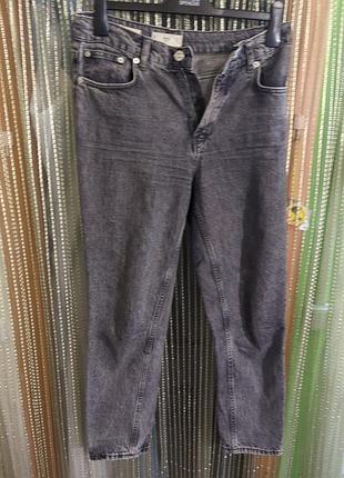 Стильні сірі джинси-мом mango (mng denim) — розмір m (38)