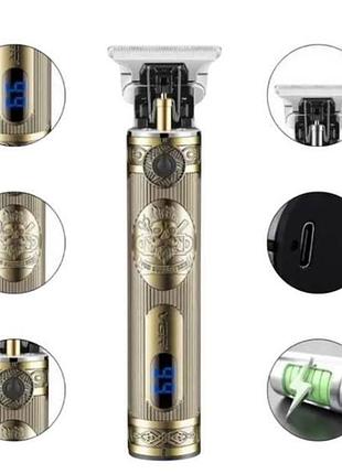 Тример аккумуляторный для стрижки волос vgr v-948 золотой