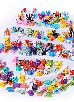 Набір фігурок покемонів resteq 144 шт — міні-фігурки pokemon 2.5 см, колекційні іграшки для дітей