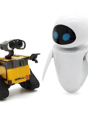 Фігурки валлі та єва resteq – набір з 2 персонажів з мультфільму wall-e, 11 см, пвх, з підставкою та подарунковим пакуванням