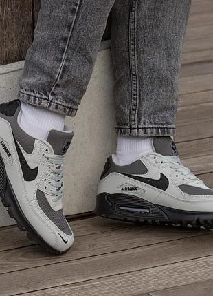 Кросівки nike air max 90 grey black 8