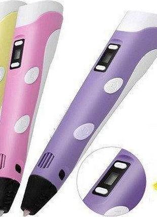 3d ручка c lcd дисплеем pen 2 3д принтер для рисования фиолетовая 4
