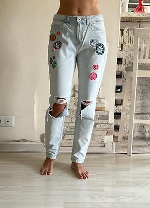 Джинси h&m з нашивками