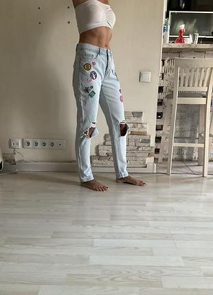 Джинси h&m з нашивками 2