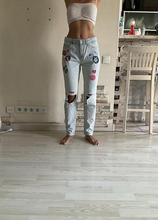 Джинси h&m з нашивками 4