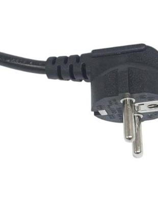Кабель питания 3pin клеверный с угловой вилкой черный
