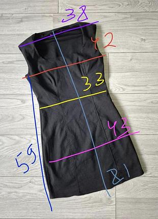 Классическое черное мини платье zara 10