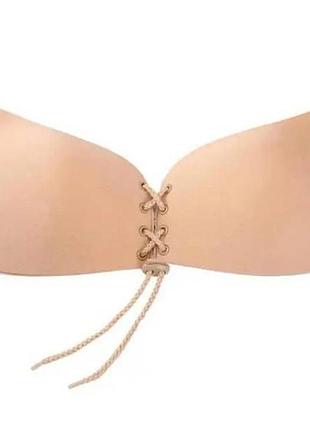 Невидимый бюстгальтер на клейкой основе fly bra бежевый чашка d