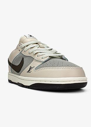 Nike sb dunk low x louis vuitton "grey black"👕 6