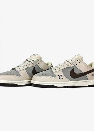 Nike sb dunk low x louis vuitton "grey black"👕 9