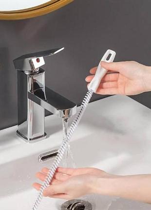 Щетка гибкая для чистки труб toilet clog strip and ly-626 белая
