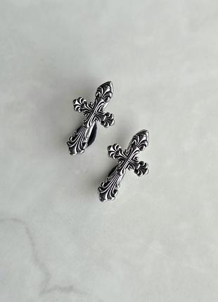 Сережки silver fleur-de-lys 7