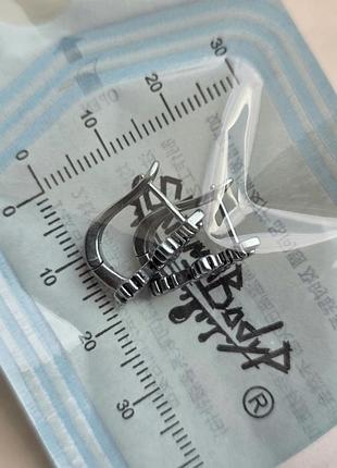 Сережки silver fleur-de-lys 3