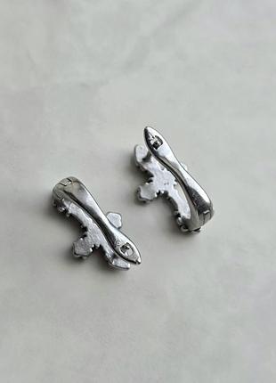 Сережки silver fleur-de-lys 2