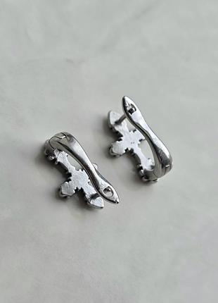 Сережки silver fleur-de-lys 8