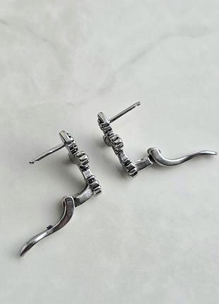 Сережки silver fleur-de-lys 6