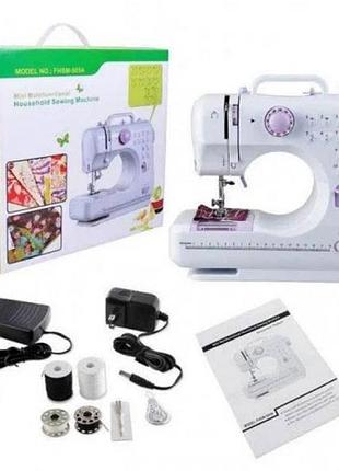 Портативная многофункциональная швейная машинка sewing machine белая