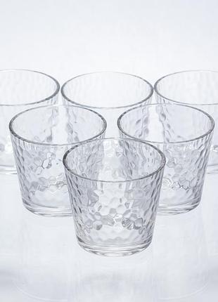 Набор стаканов для напитков textured tumbler 6 штук по 140 мл hp-17-17
