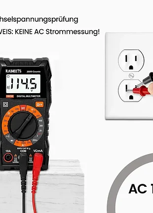 Цифровой вольтметр мультиметр kaiweets km100 2