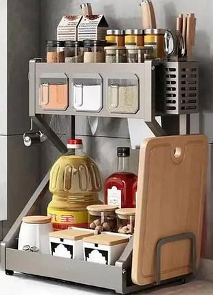 Стеллаж кухонный сушилка для посуды 35см kitchenware pm-24-1-5 черный